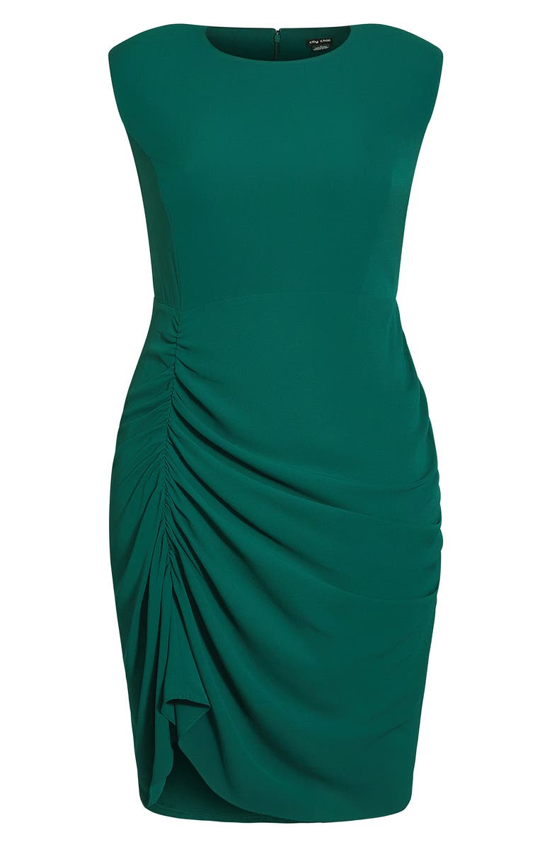 City Chic Side Ruched Sheath Dress, Alternate, color,