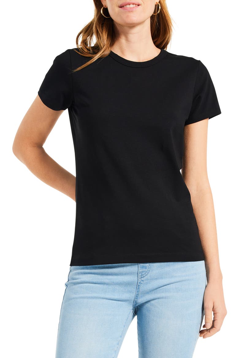 Perfect Crewneck T-Shirt, Main, color, BLACK ONYX