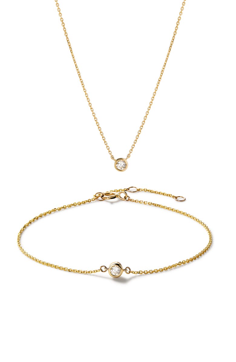 Ana Luisa Diamond Set - Gold Diamond Set, Main, color, Gold