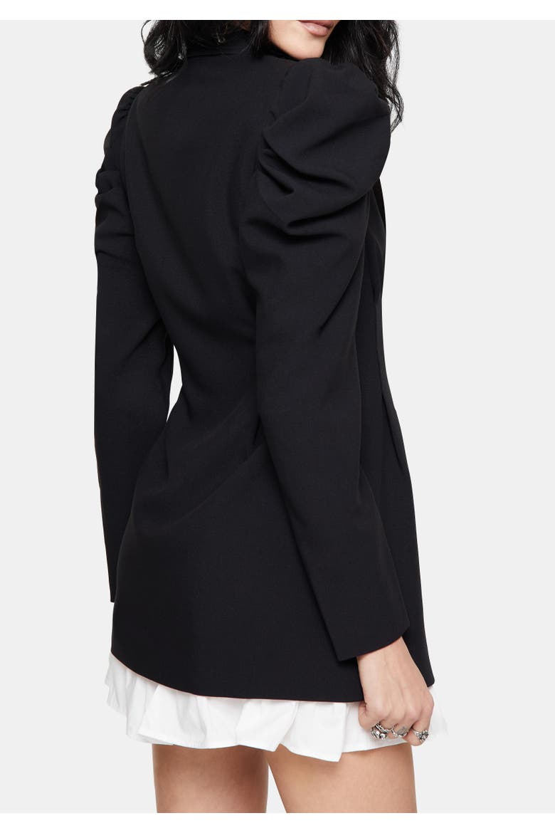Maura Tailored Blazer Dress, Alternate, color, Black