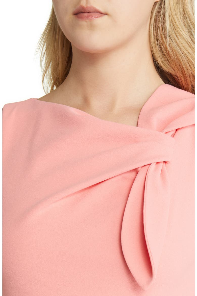 Tie Neck Sleeveless Sheath Dress, Alternate, color, CORAL