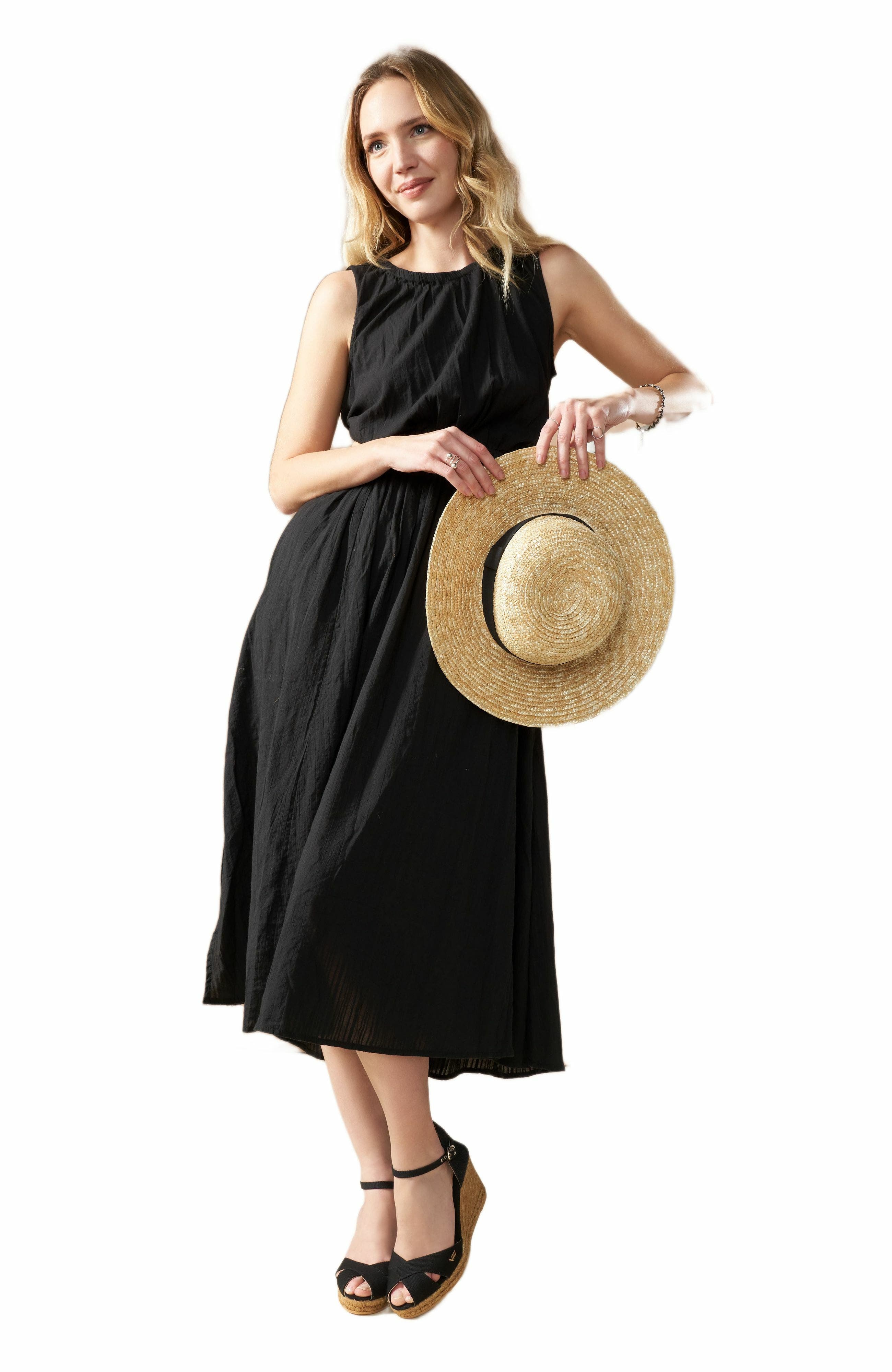 VISCATA Aiguablava Canvas Espadrille Sandal Wedges, Alternate, color, Black