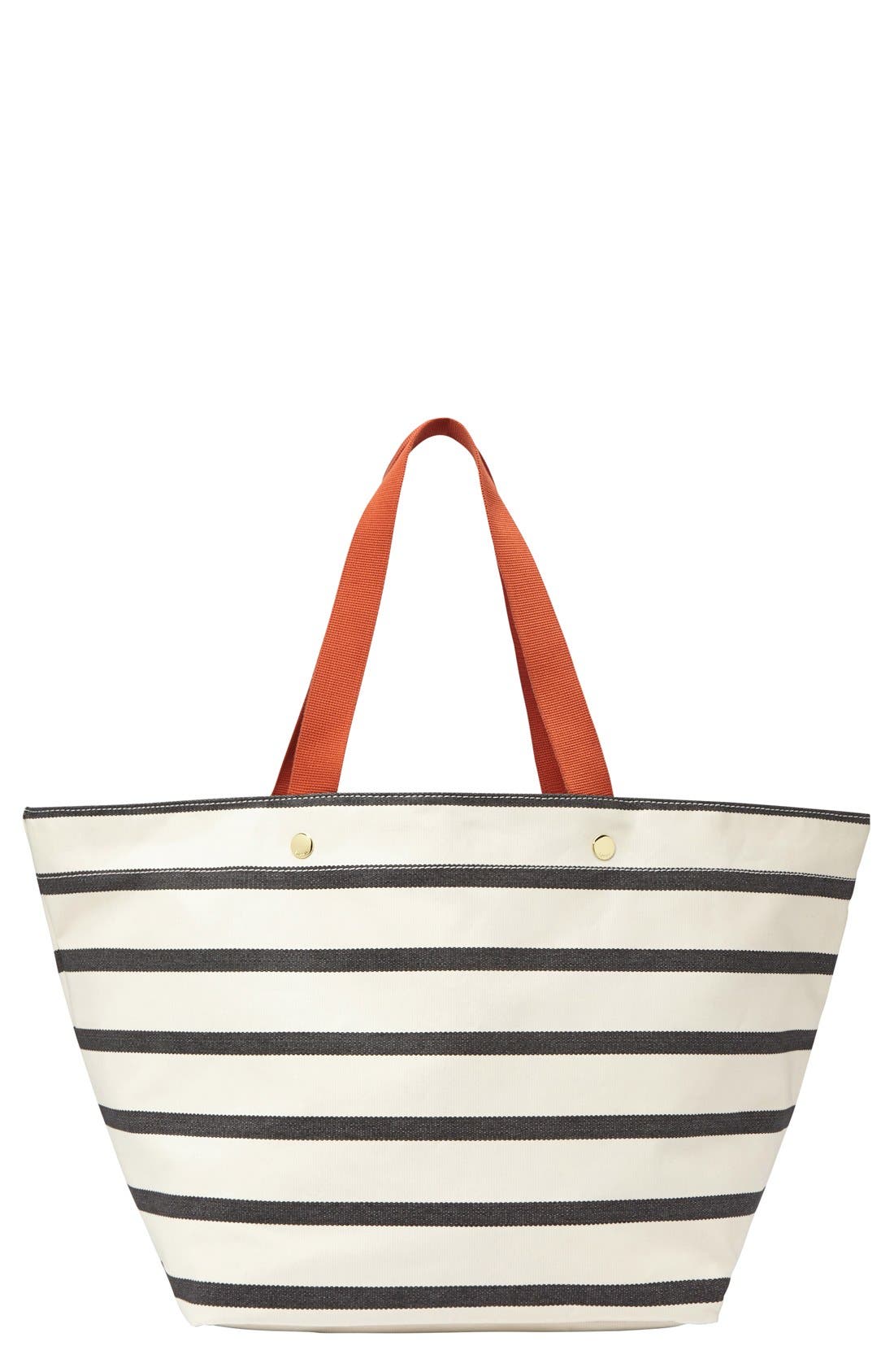 'Keeper' Beach Tote, Main, color, NAVY STRIPE