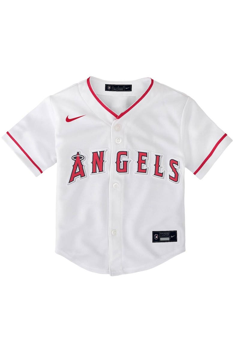 Toddler Nike Mike Trout White Los Angeles Angels Home Replica Player Jersey, Alternate, color, WHITE