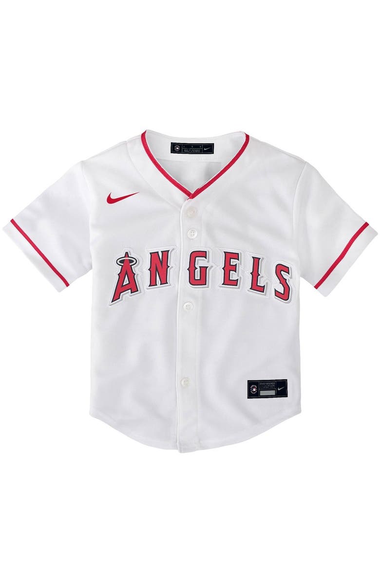 Nike Toddler Nike Mike Trout White Los Angeles Angels Home Replica Player Jersey, Alternate, color,