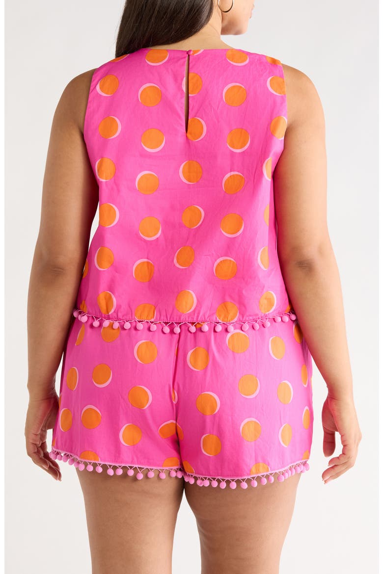 Rosy Dot Pom Sleeveless Top, Alternate, color, FUCHSIA
