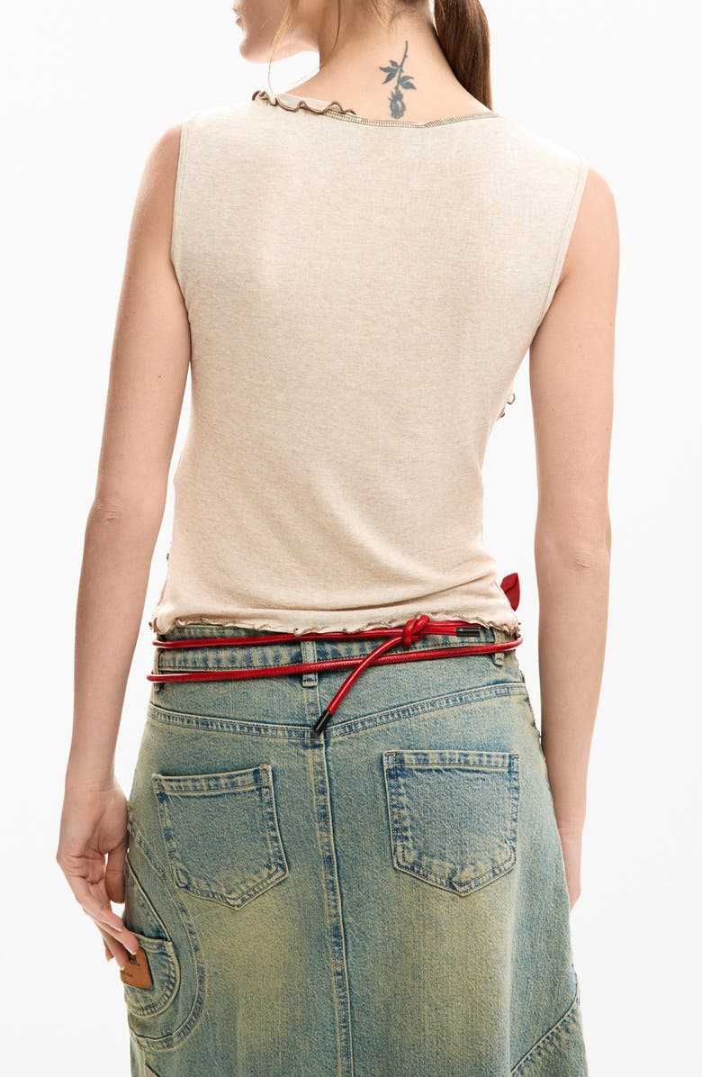 Desigual Lettuce Edge Sleeveless Top, Alternate, color, 