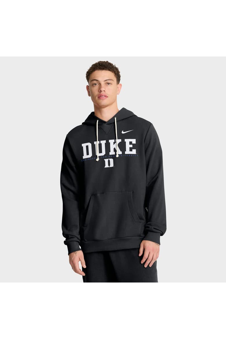 Men's Nike Black Duke Blue Devils 2025 Sideline Standard Issue Dri-FIT Hoodie, Main, color, Black