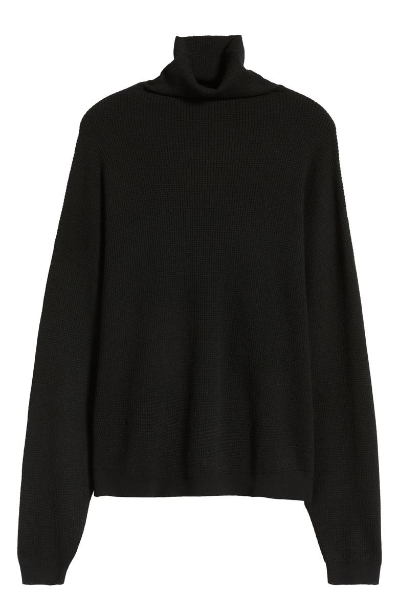 Fear of God Essentials Gender Inclusive Waffle Knit Turtleneck Sweater, Alternate, color, 