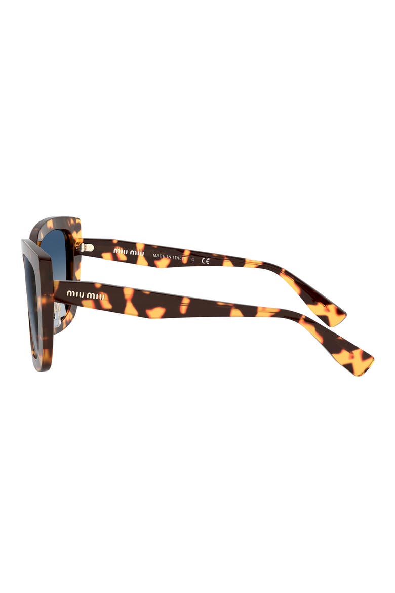 55mm Cat Eye Sunglasses, Alternate, color, HAVANA GREY DARK BLUE
