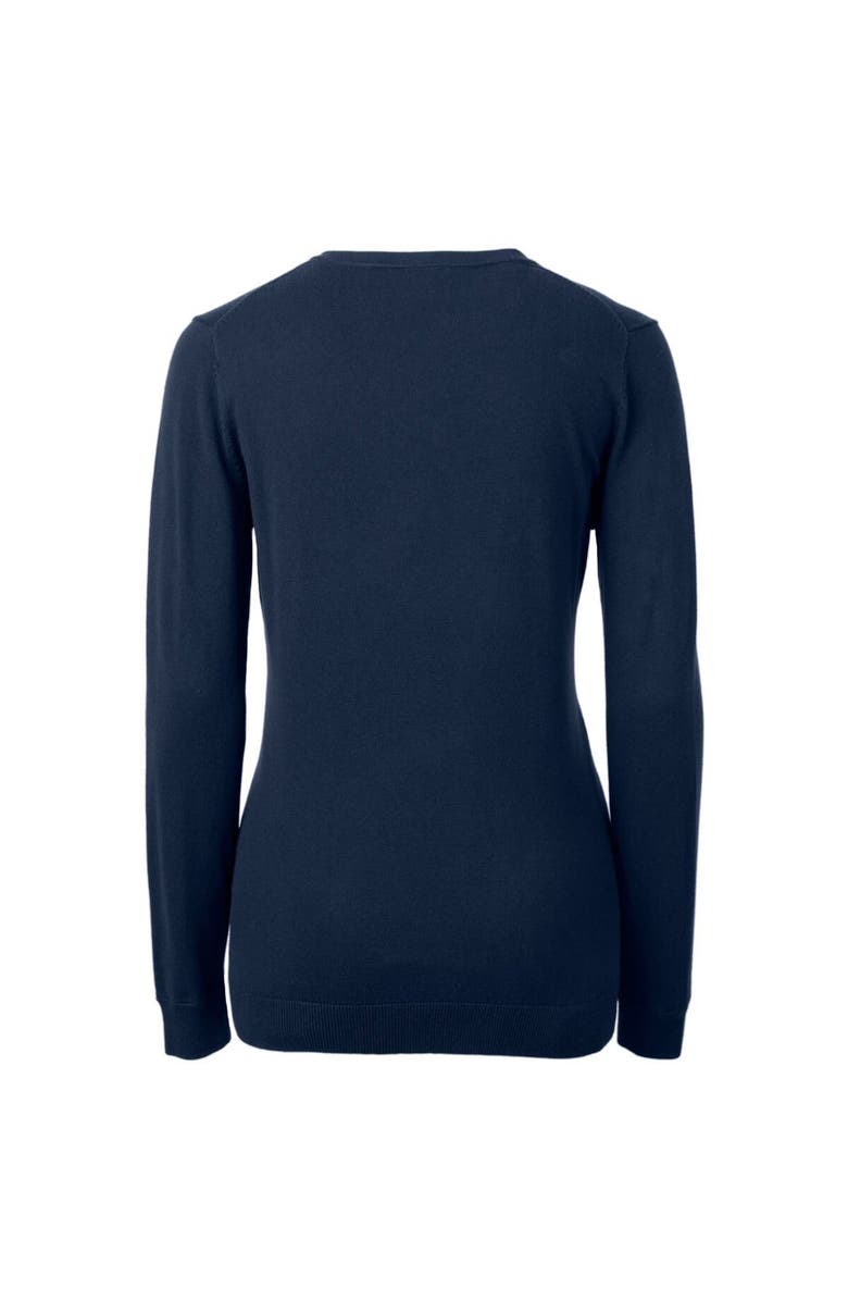 Cutter & Buck Women's Cutter & Buck Navy Los Angeles Angels Americana Logo Lakemont Tri-Blend V-Neck Pullover Sweater, Alternate, color, 