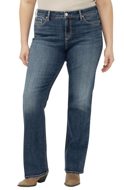 Silver Jeans Co. Elyse Mid Rise Bootcut Jeans In Blue