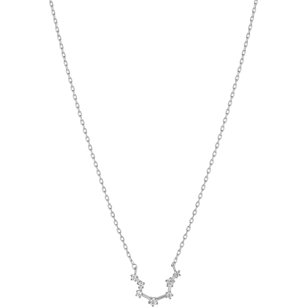 Bearfruit Jewelry 14k Gold Constellation Zodiac Necklace, 12 Zodiac Constellation Holiday Gift Idea In Silver
