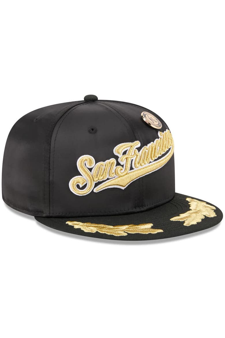 Men's New Era  Black San Francisco Giants 2025 59FIFTY Day Gold Leaf 59FIFTY Fitted Hat, Alternate, color, Black