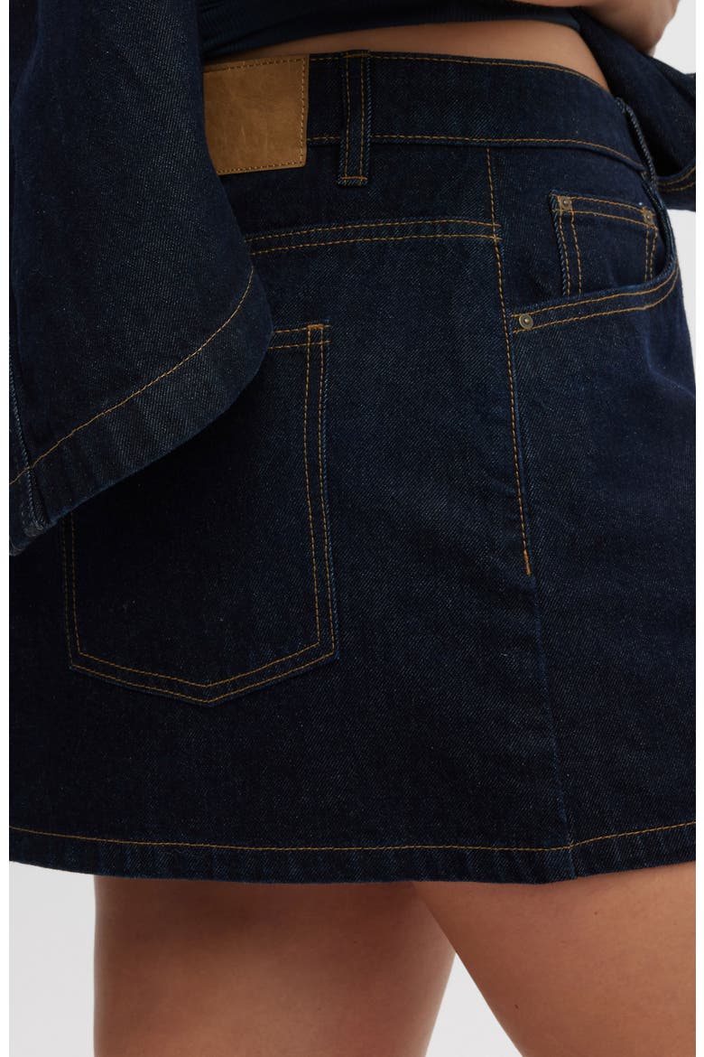 Women's Denim Mini Skirt, Alternate, color, INDIGO