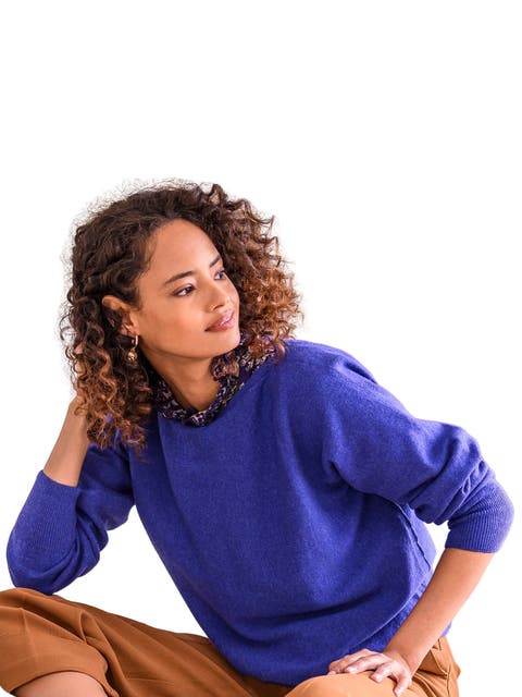 Geelong Wool Slouch Slash Neck Sweater