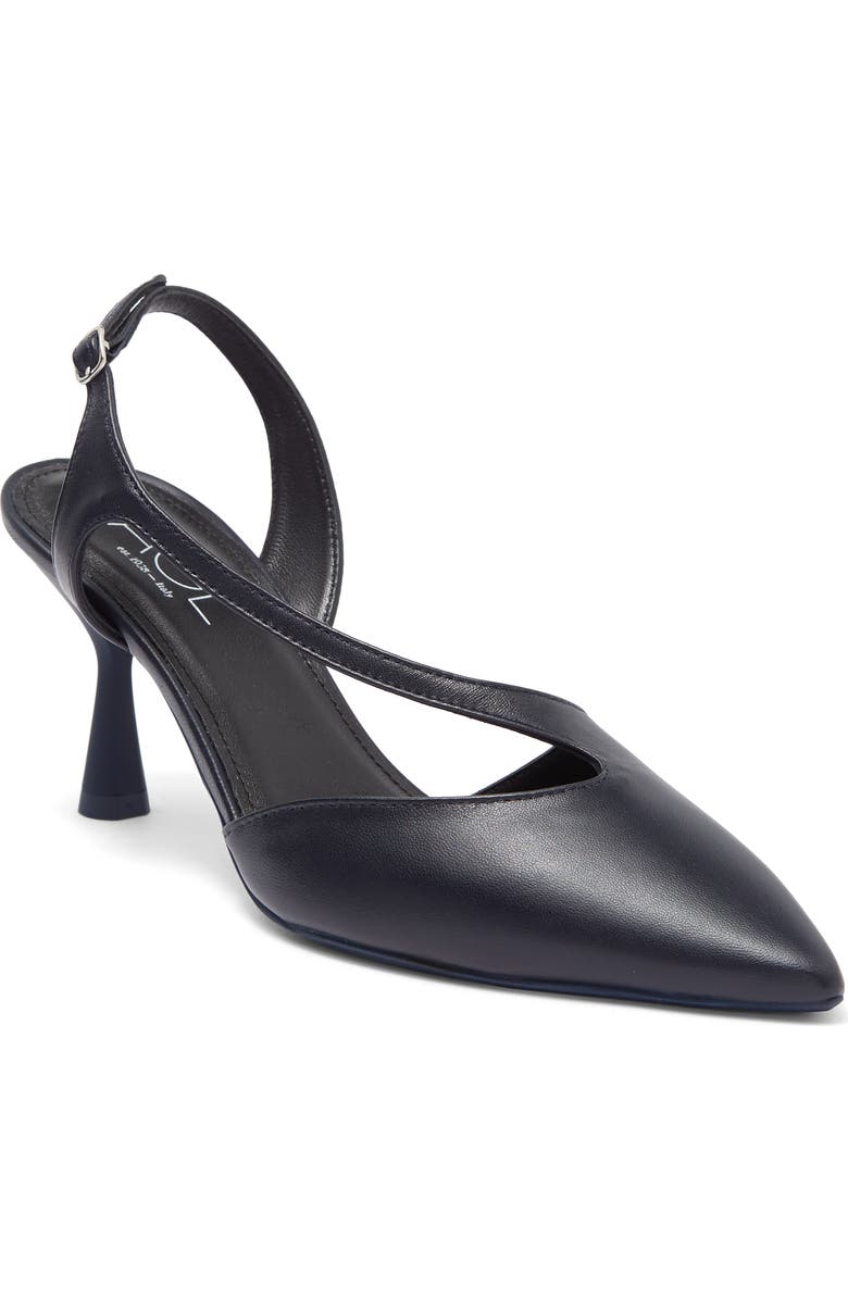 AGL Leather Asymmetric Ankle Strap Pump, Main, color,