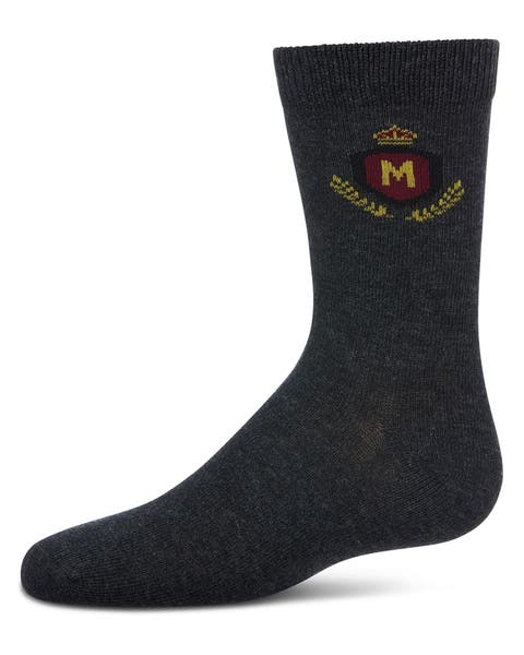 Stitched M Crest Solid Color Dress Crew Socks (Little Kid & Big Kid)