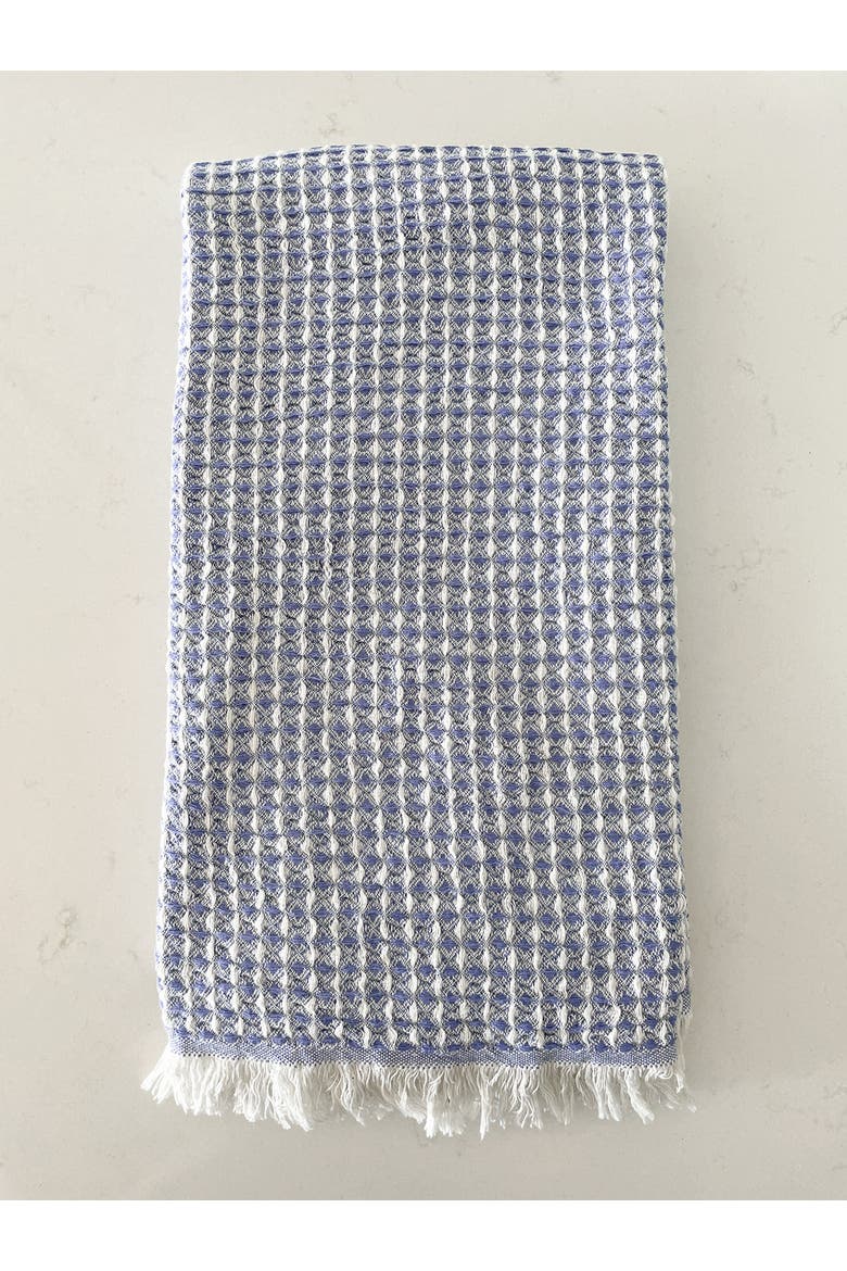 2 Tone Turkish Cotton Waffle Bath Towel, Alternate, color, Grey