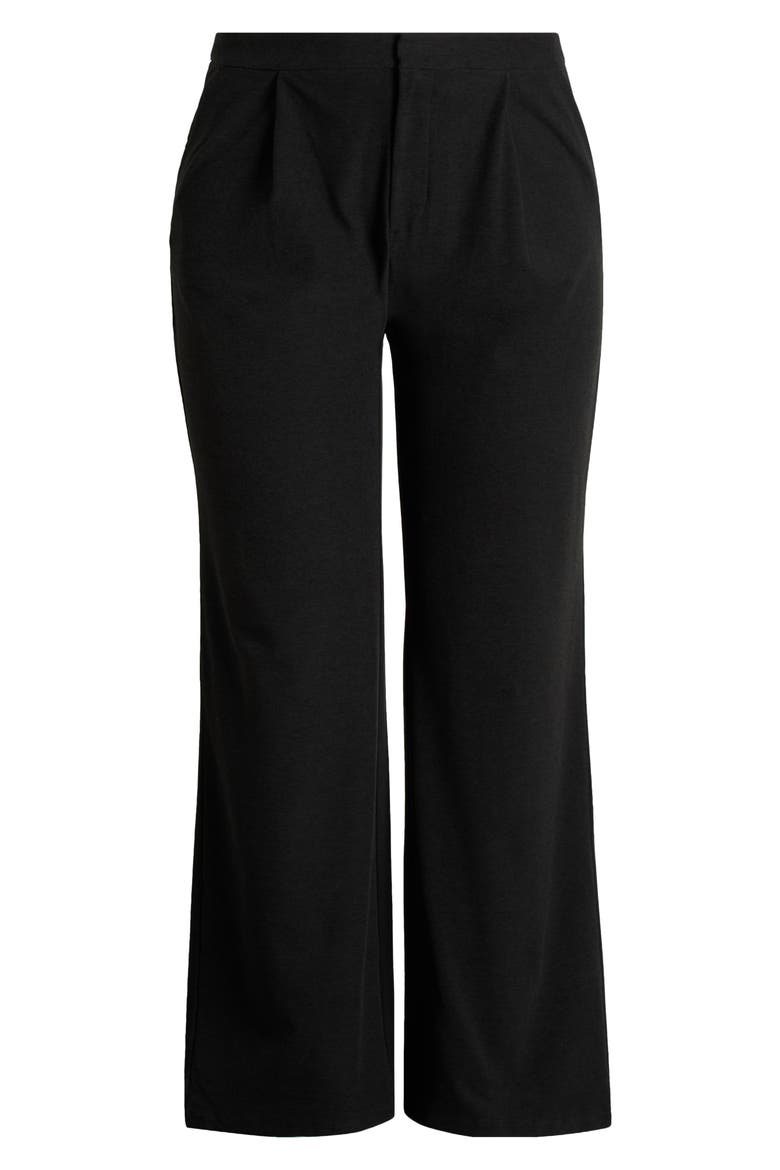 Elevation High Waist Flare Pants, Alternate, color, BLACK HEATHER