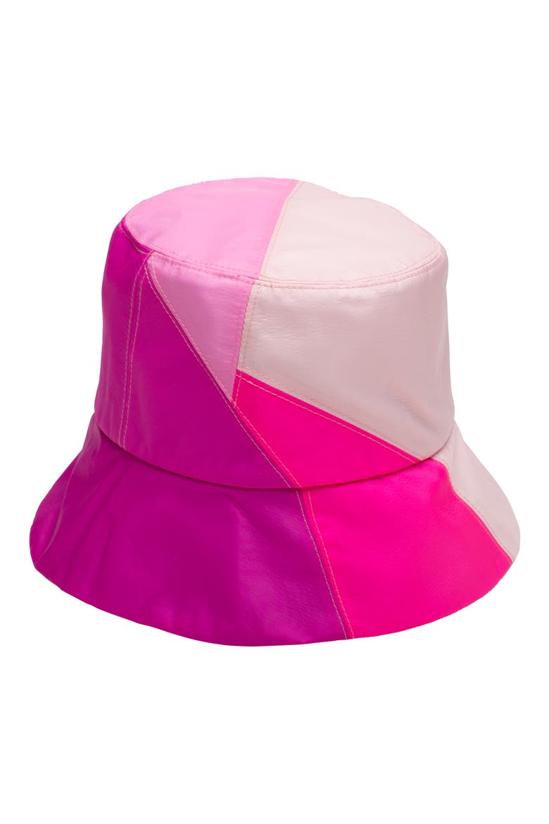 Patchwork Bucket Hat, Main, color, PINK