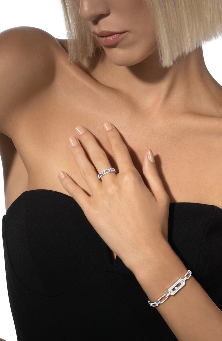 Messika My Move Pavé Diamond Bracelet, Alternate, color, White Gold