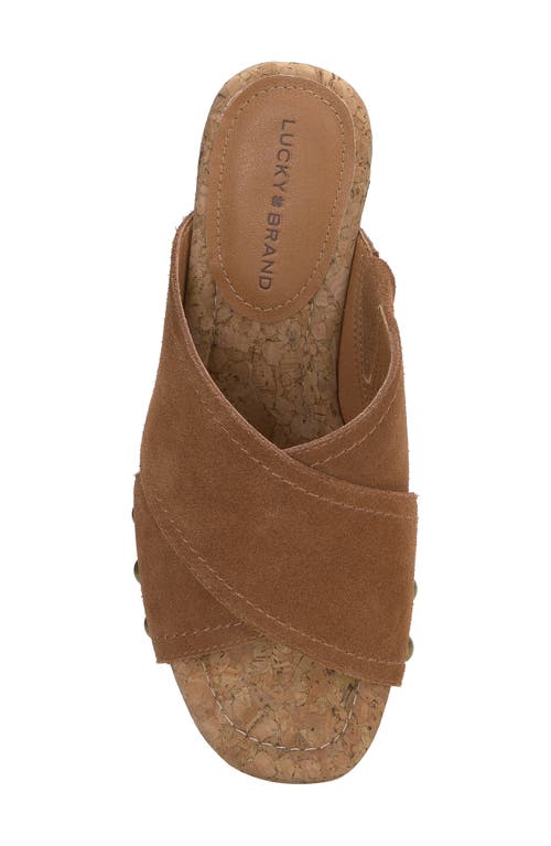 LUCKY BRAND LUCKY BRAND VALMAI PLATFORM WEDGE SLIDE SANDAL