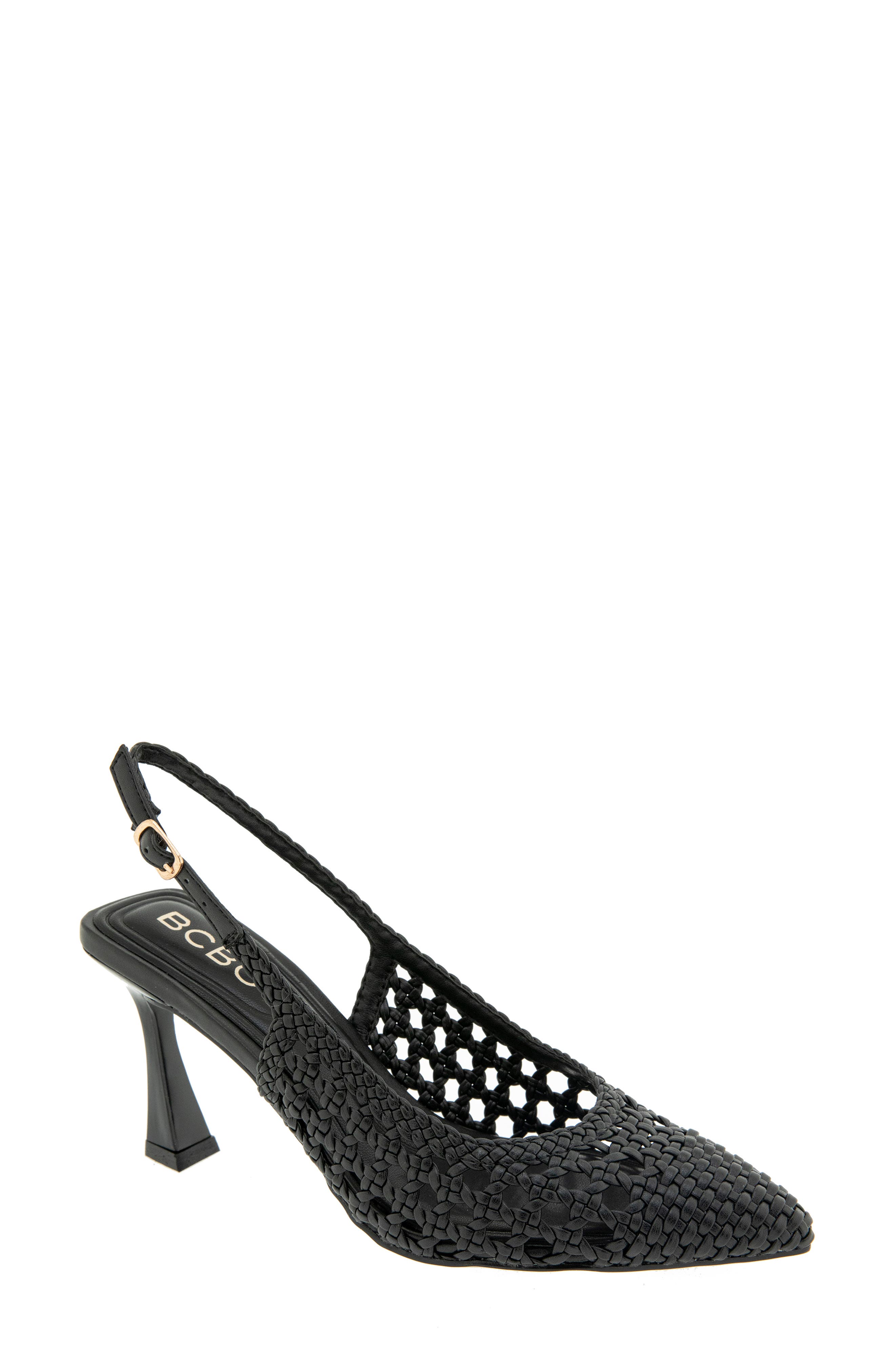 BCBG Issa Slingback Pointed Toe Pump, Main, color, Black