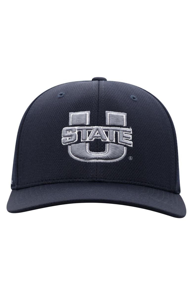 TOP OF THE WORLD Men's Top of the World True Navy Utah State Aggies Reflex Flex Hat, Main, color, True Navy