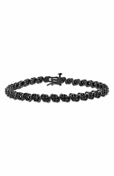 DELMAR Black Diamond Tennis Bracelet