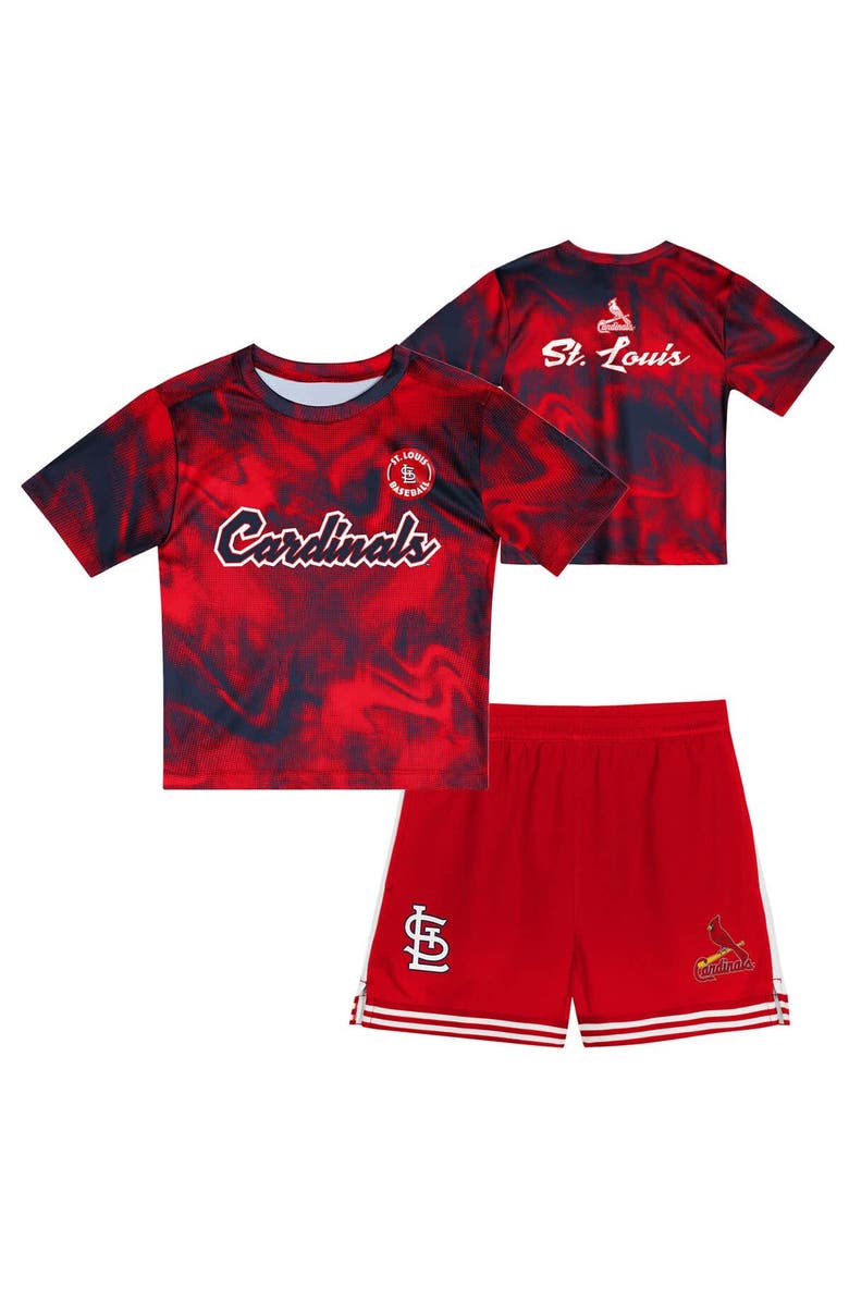 Outerstuff Preschool Red St. Louis Cardinals Hitter Infielder 2-Piece Set, Main, color, Red
