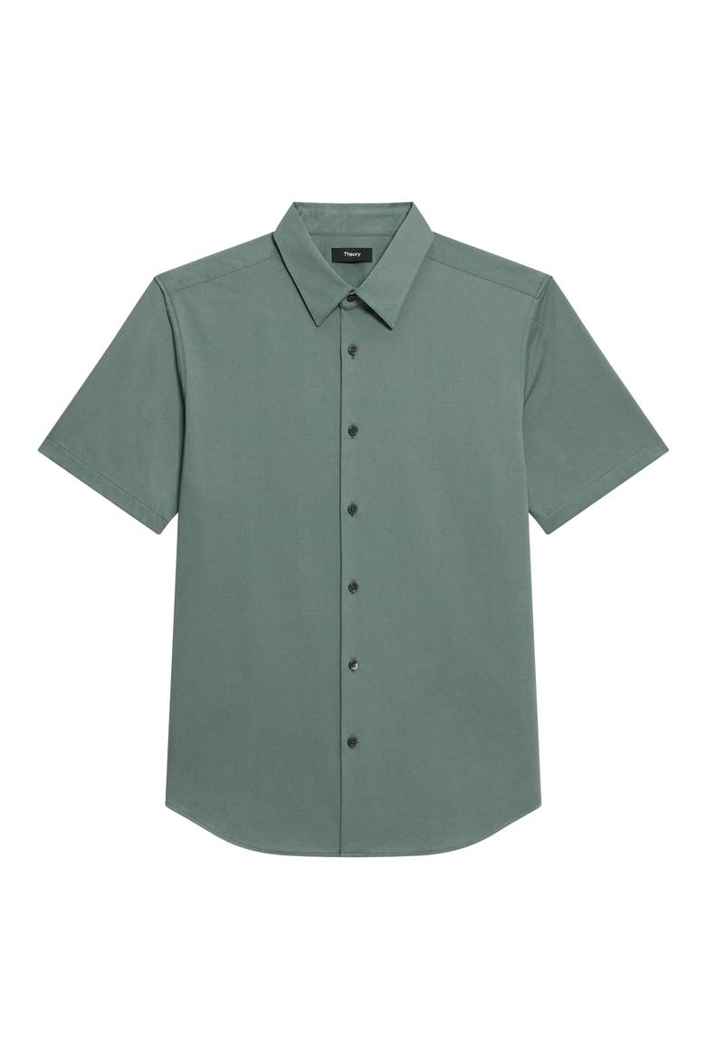Irving Short Sleeve Button-Up Shirt, Alternate, color, LIGHT PINE GROVE - 2QL
