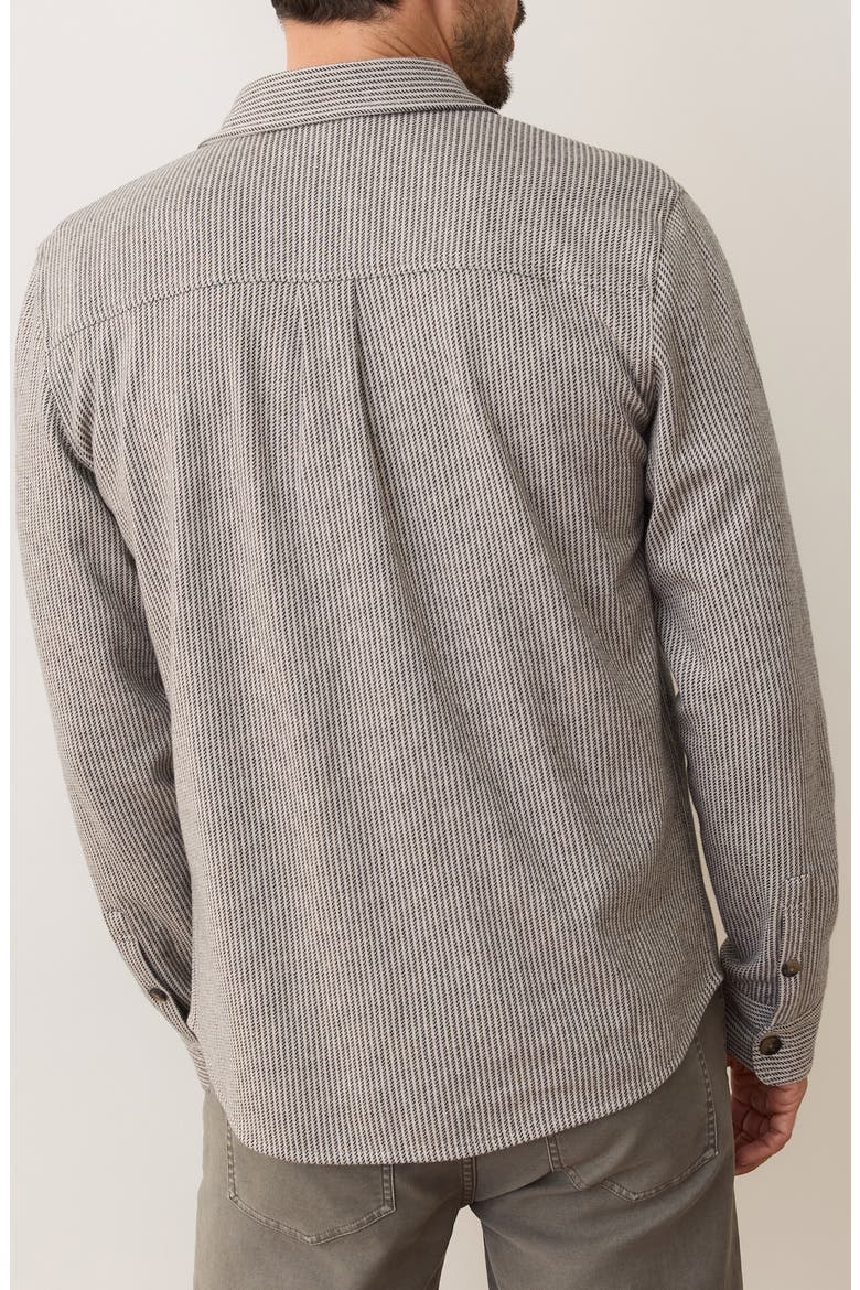 Pacifica Stripe Stretch Overshirt, Alternate, color, GREY RAILROAD STRIPE