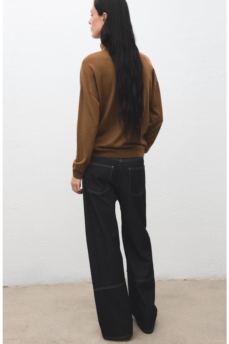 Turtleneck Sweater, Alternate, color, TOBACCO BROWN