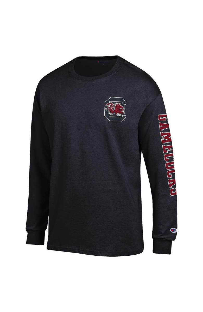 Champion Men's Champion Black South Carolina Gamecocks Team Stack 3-Hit Long Sleeve T-Shirt, Alternate, color, 