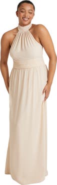 Six Stories Halter Neck Chiffon Bridesmaid Dress