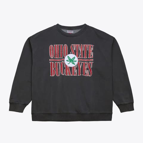Men's Mitchell & Ness Charcoal Ohio State Buckeyes Downtown Fleece Sweatshirt