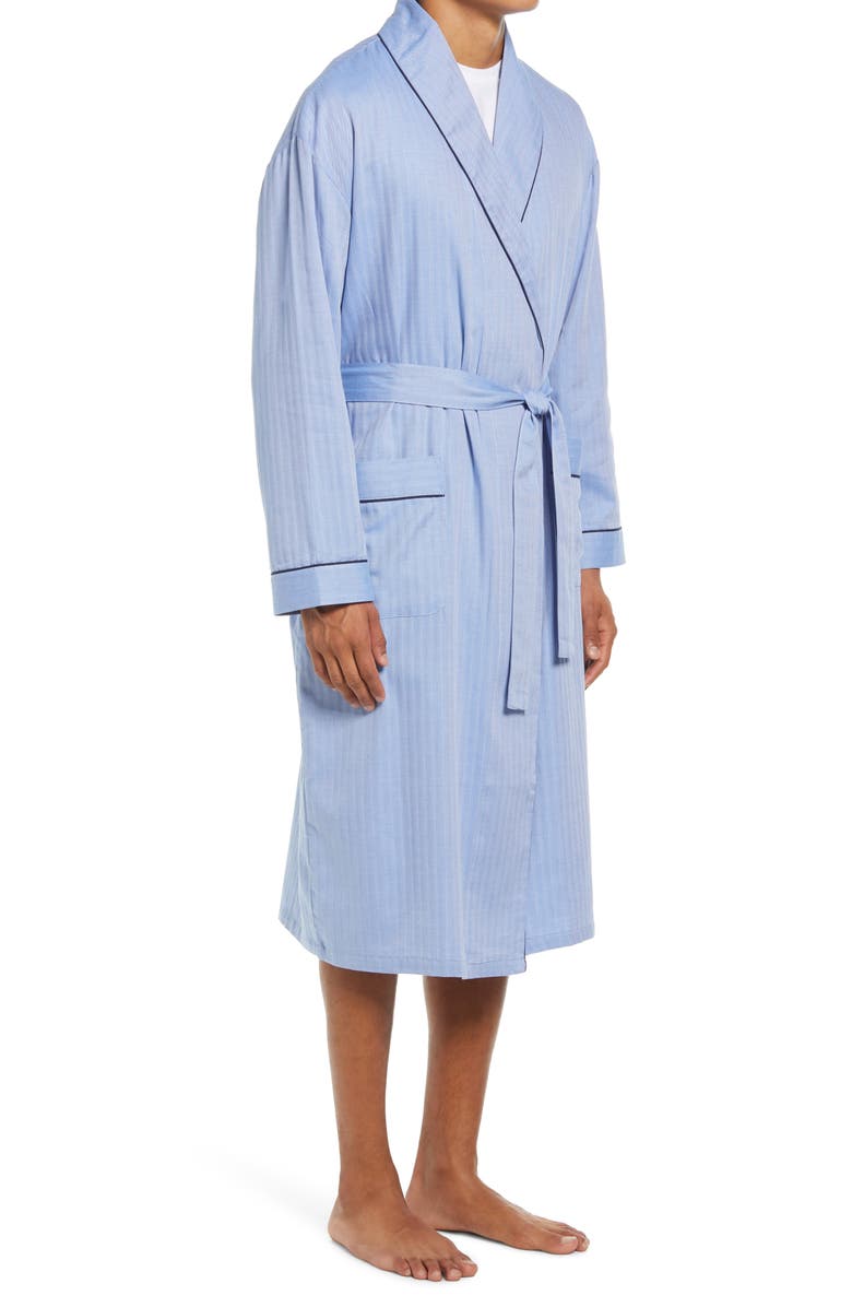 Majestic International 'Signature' Cotton Robe, Alternate, color, Blue