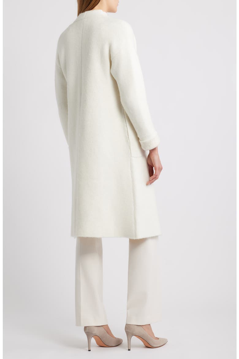 Wing Collar Sweater Coat, Alternate, color, WHITE DOVE HEATHER