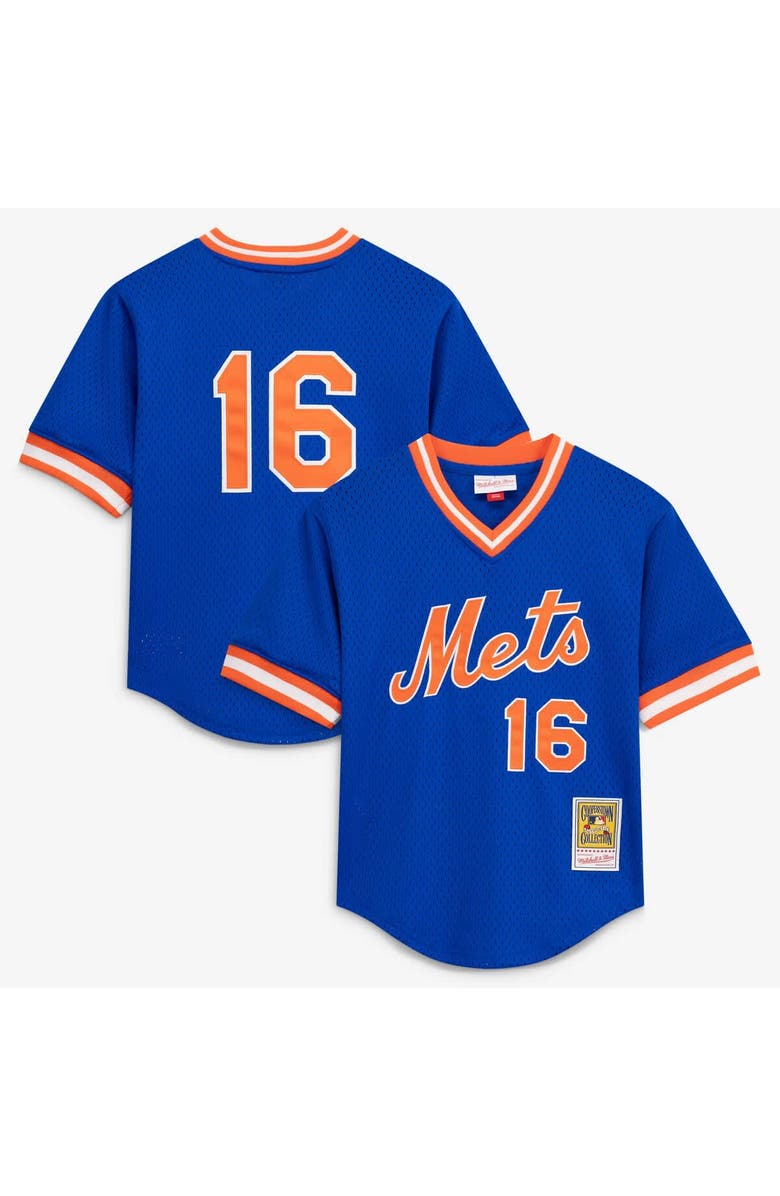 Mitchell & Ness Youth Mitchell & Ness Dwight Gooden Royal New York Mets Mesh Batting Practice Jersey, Main, color, Royal
