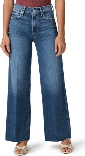 Anessa Raw Hem High Waist Wide Leg Jeans