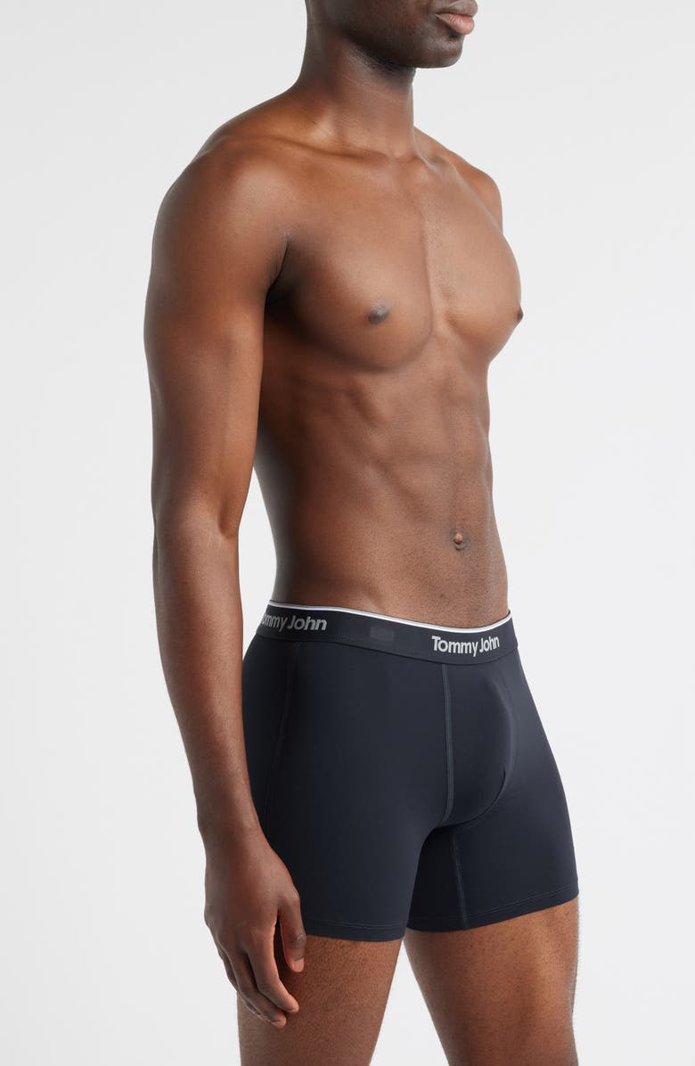 Tommy John Micro Stretch 4-Pack 4-Inch Boxer Briefs, Alternate, color, Black