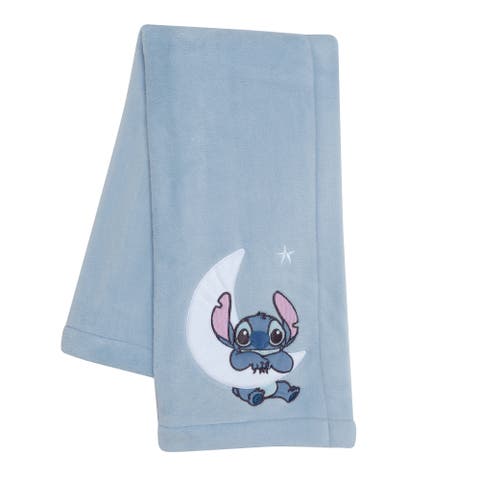 Disney Stitch Soft Fleece Appliqued Baby Blanket
