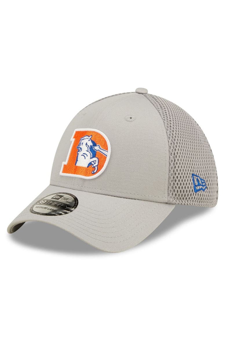 New Era Men's New Era Gray Denver Broncos Team Neo 39THIRTY Flex Hat, Alternate, color,