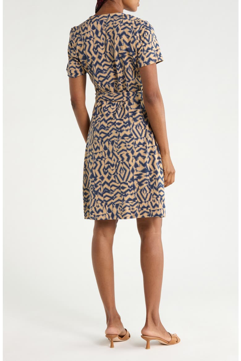 Julian Cotton and Silk Wrap Dress, Alternate, color, TROY MAZE SMALL GEIGE
