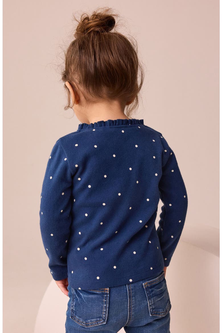 Kids' Polka Dot Long Sleeve T-Shirt, Alternate, color, BLUE