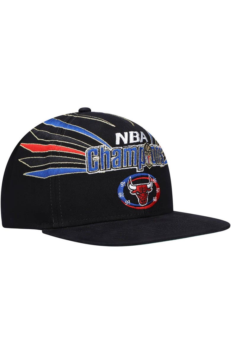 Mitchell & Ness Men's Mitchell & Ness Black Chicago Bulls Hardwood Classics 1998 NBA Champions Snapback Hat, Alternate, color, 