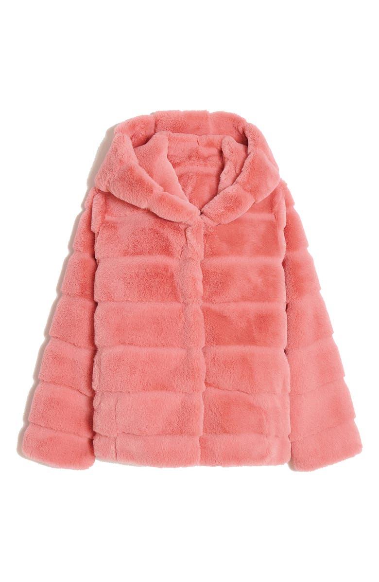 Apparis Kids' Goldy Recycled Polyester Pluche<sup>™</sup> Faux Fur Coat, Main, color, 