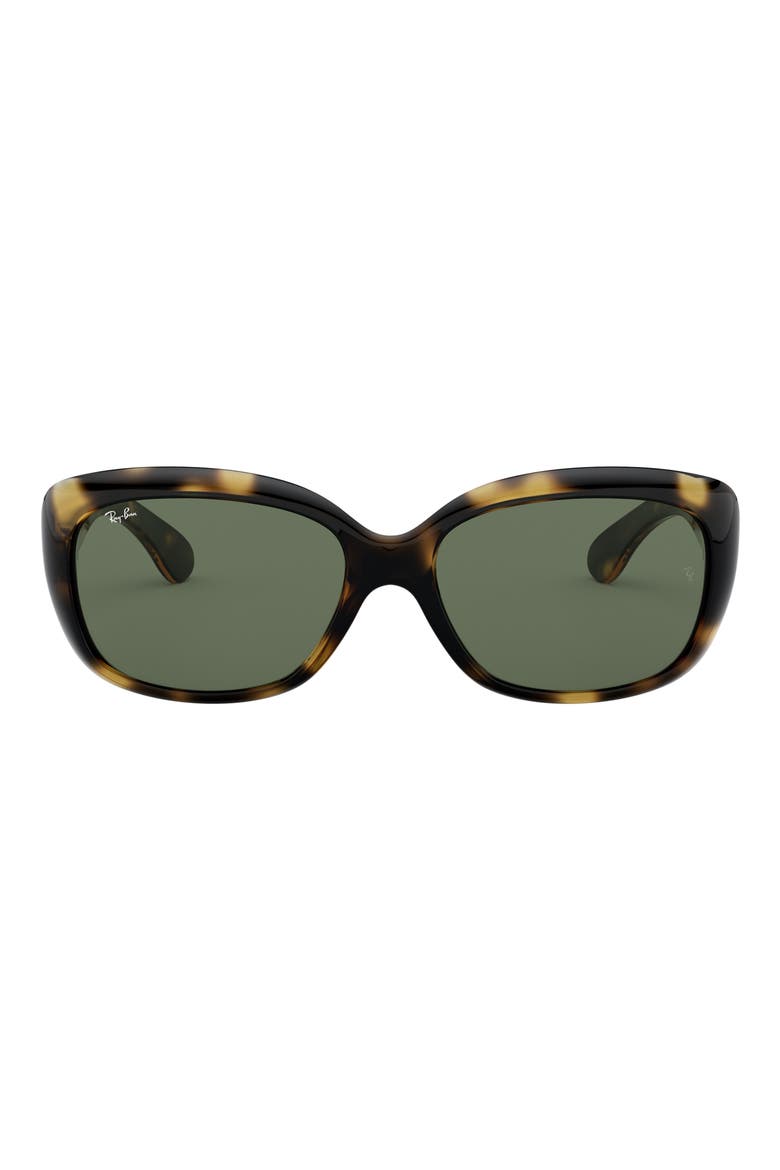 Jackie Ohh 58mm Cat Eye Sunglasses, Main, color, LITE HAVANA/ GREEN SOLID