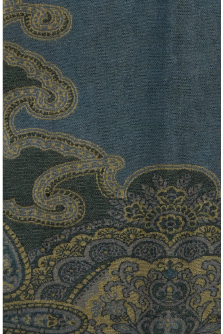 Paisley Bordered Jacquard Scarf, Alternate, color, COOL